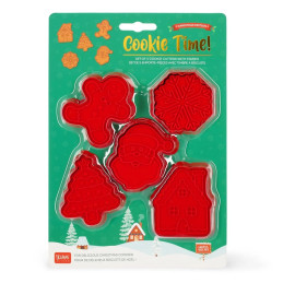 Set di 5 Formine per Biscotti con Timbro – Cookie Time! Legami