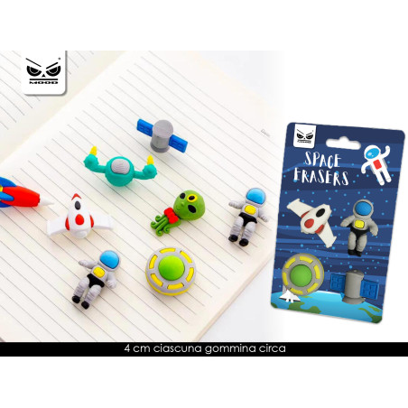 Set gommine spazio 4pz