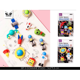 Set gommine spazio 5pz