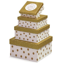 Set Scatola da regalo brilliant 4pz ARGENTO