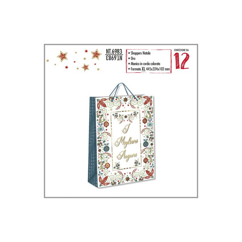 Shopper Buon Natale Eleganti XL