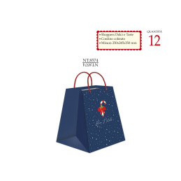 Shopper Buon Natale fondo largo per dolci torte e panettoni