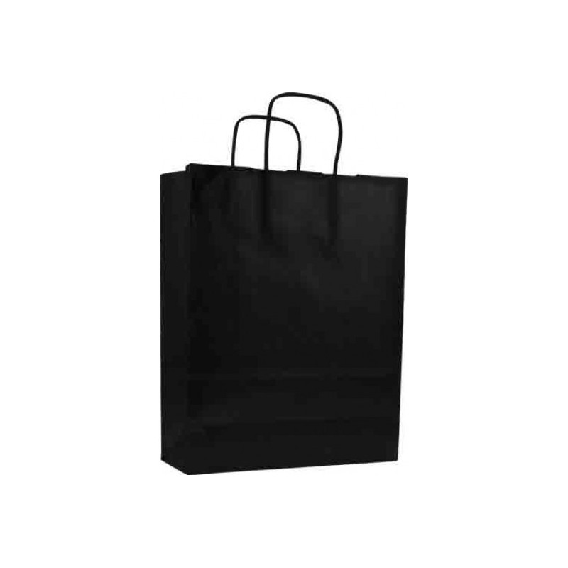 Shopper in carta Nero 36x12x41 (in cf da 25pz)