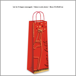 Shopper Natalizio f.to bottiglia