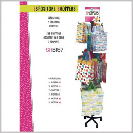 Shopper plastificato fantasia mista con manico a cordoncino taglia XL special