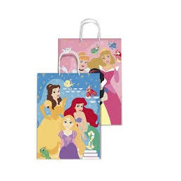 Shopper Principesse plastificato manico cordoncino 20,5x11,5x26