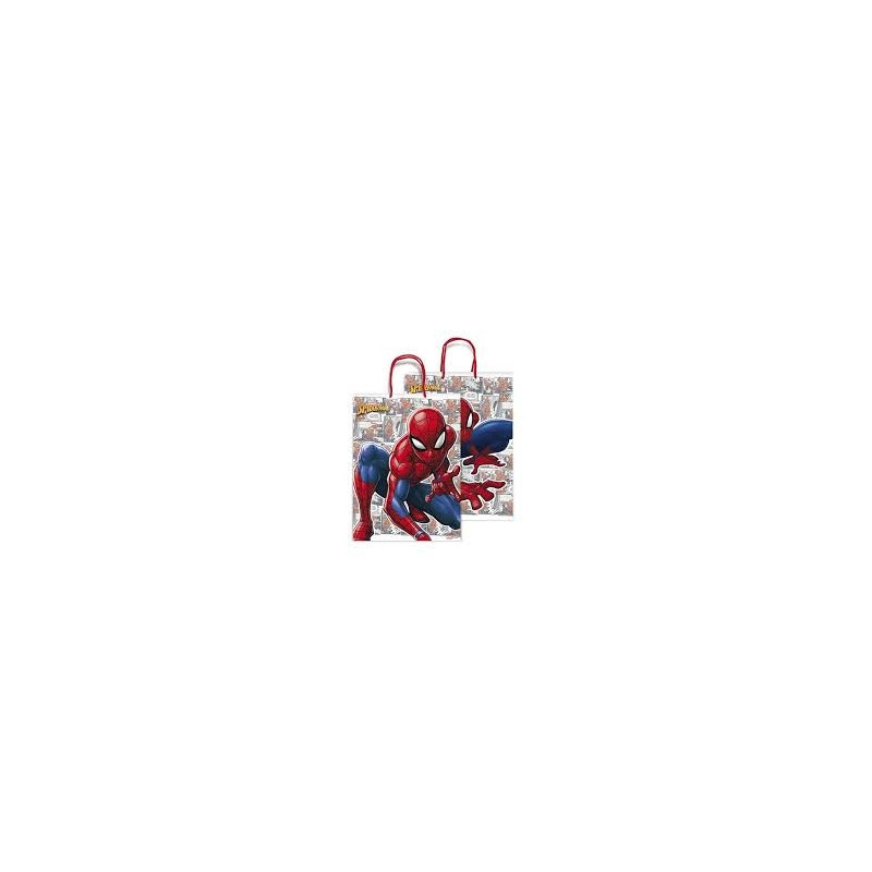 Shopper Spideman plastificato manico cordoncino20,5x11,5x26