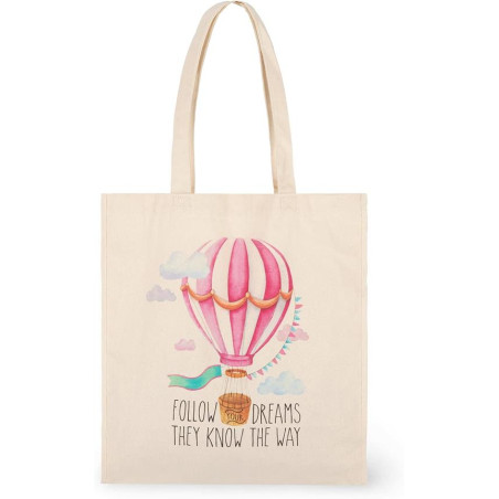 Shopping bag cotton -Air balloon Legami