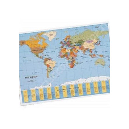 Sottomano planisfero mondo 48x32