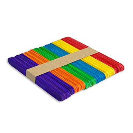 Stecche in legno colorate 50pz assortiti