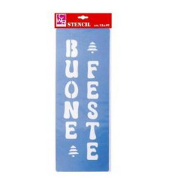 Stencil Buone feste cm18x49