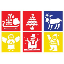 Stencil Natalizio  6pz 14x14