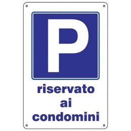 Targa Parcheggio condomini in PVC