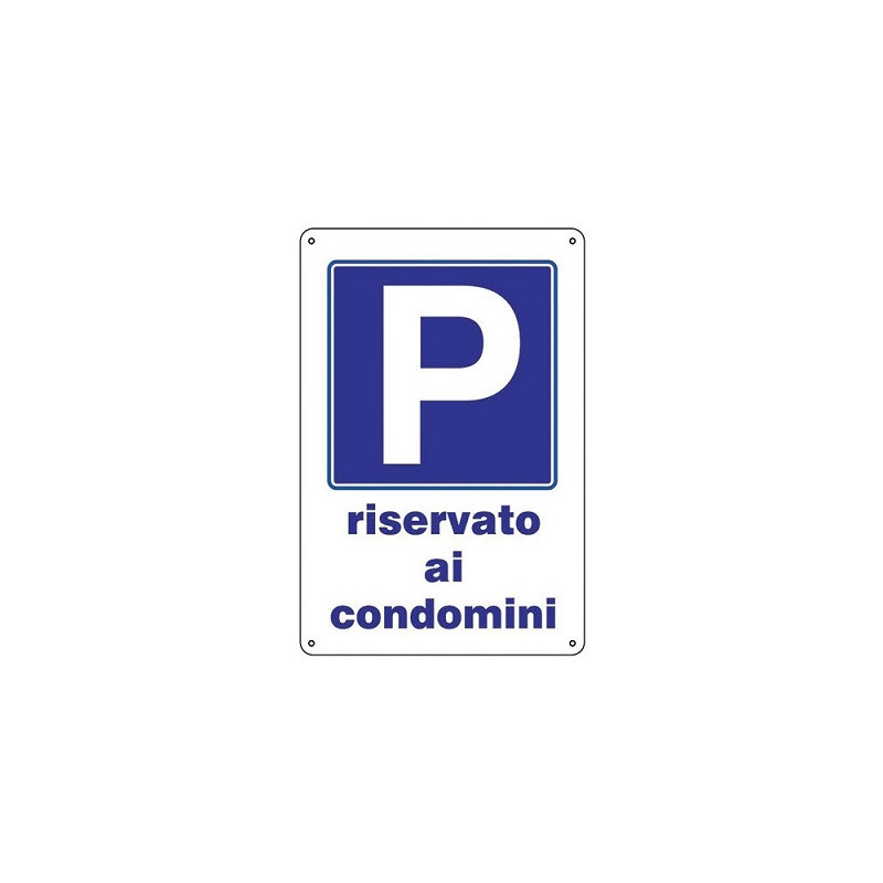 Targa Parcheggio condomini in PVC