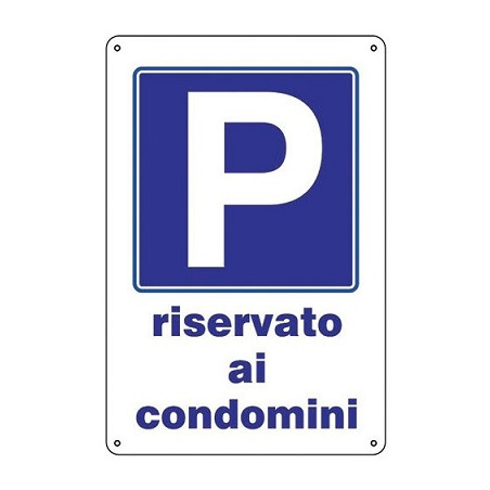 Targa Parcheggio condomini in PVC