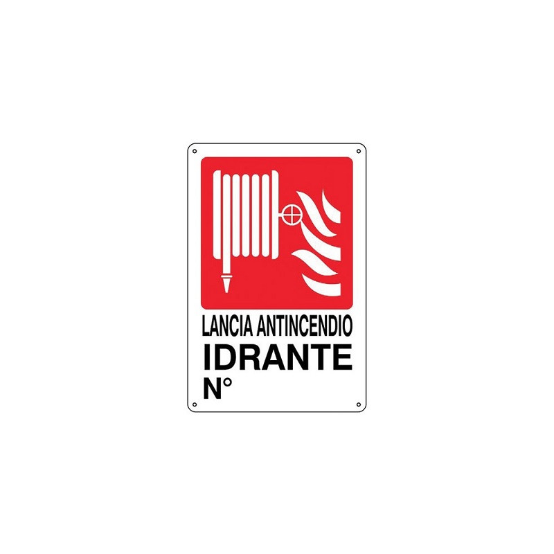 Targa postazione idrante in PVC
