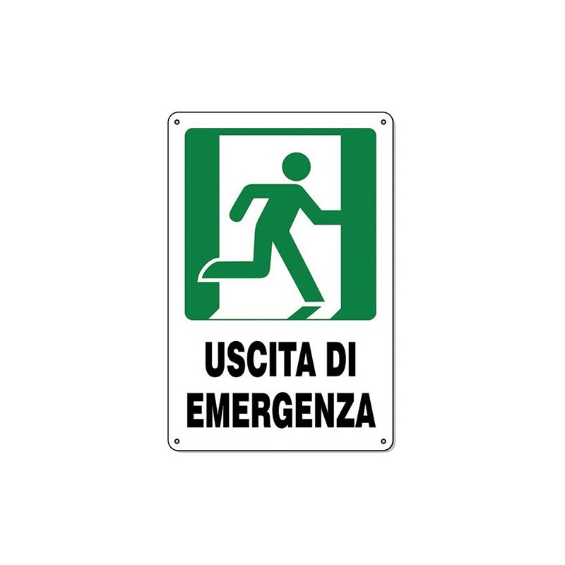Targa Uscita d'emergenza destra in PVC