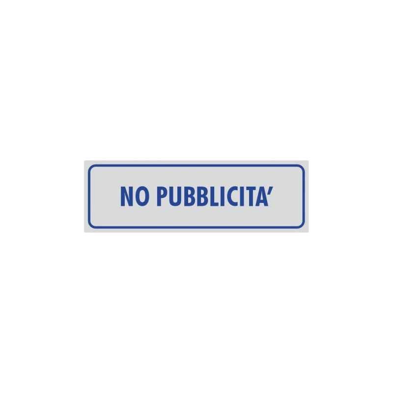 Targhette adesive  no pubblicità