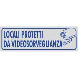 Targhette adesive locali protetti da videosorveglianza