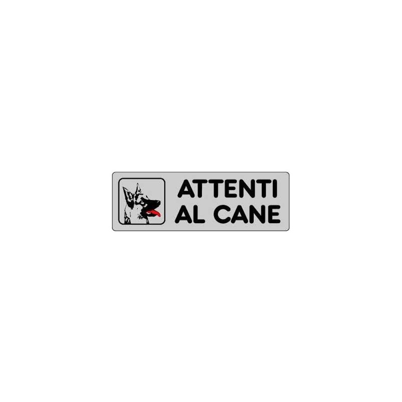 Targhette adesive ATTENTI AL CANE