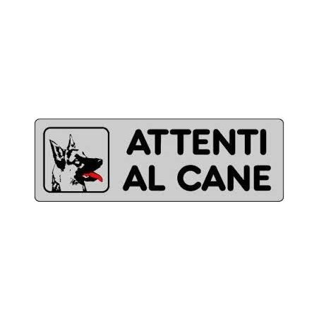 Targhette adesive ATTENTI AL CANE
