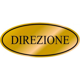 Targhette adesive resinate oro direzione