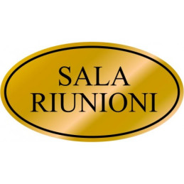 Targhette adesive resinate oro sala riunionii