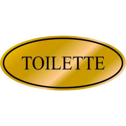 Targhette adesive resinate oro Toilette