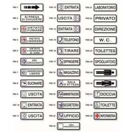 Targhette adesive W.C.