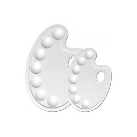 Tavolozza plastica ovale media 24x17 n.7 tasti