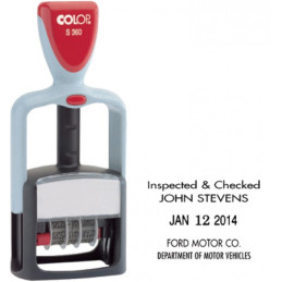 Timbro datario automatico colop S360 d07gl 30x48mm (esclusa gomma)