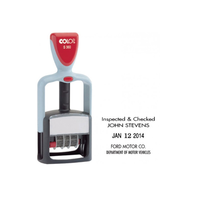 Timbro datario automatico colop S360 d07gl 30x48mm (esclusa gomma)