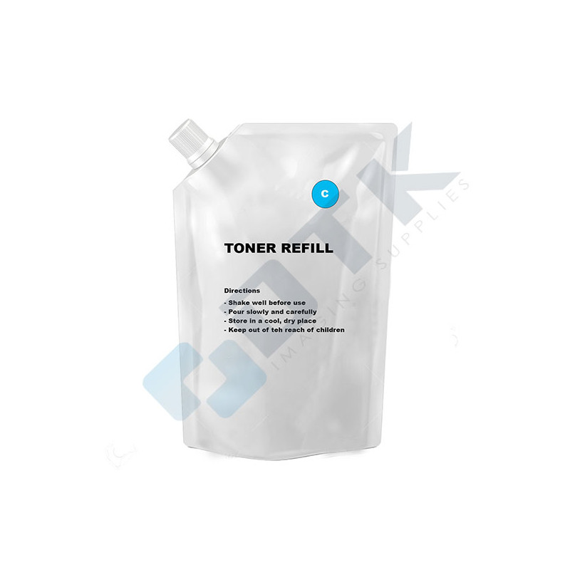 Toner RICARICA per Ricoh Aficio MP C2030 C2050  C2530 C2550 ciano 215gr. CON CHIP
