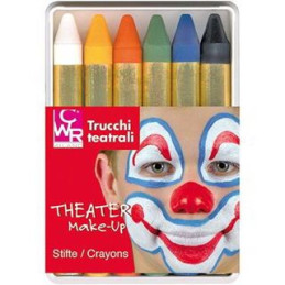 Trucco viso Make up 6 pastelli assortiti ,non tossico di facile rimozione