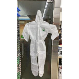 Tuta taglia XL con cappuccio Protegge efficacemente controparticelle secche e bagnate, contronumerose sostanze chimiche liquide,