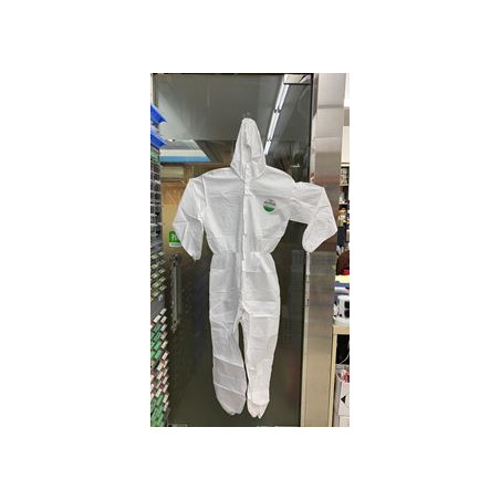 Tuta taglia XL con cappuccio Protegge efficacemente controparticelle secche e bagnate, contronumerose sostanze chimiche liquide,