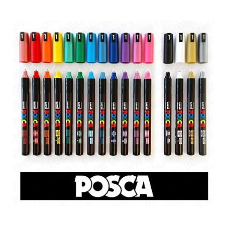 UNI POSCA PC1 ROSSO METAL