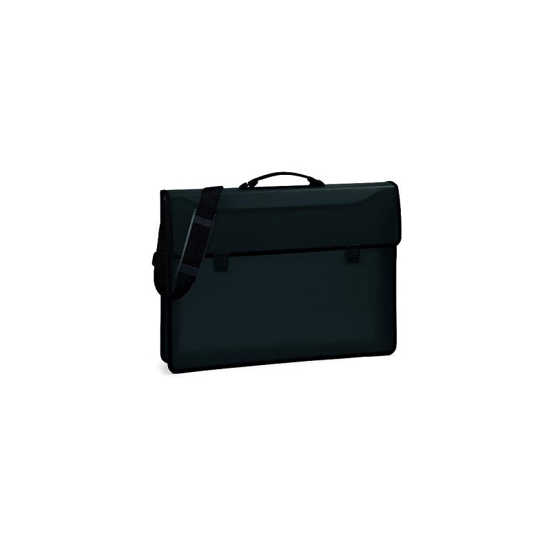 Valigetta Cartella polionda in PPL 57x37x8 con tracolla nera