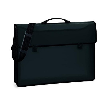 Valigetta Cartella polionda in PPL 57x37x8 con tracolla nera