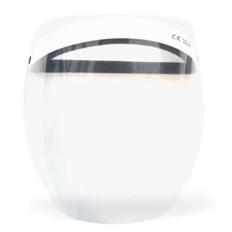 Visiera per Protezione Facciale con certificazione CE. Realizzata al fine di una prima protezione da schizzi di vari liquidi.PET