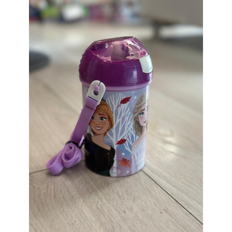 Borraccia in plastica Frozen con tracolla