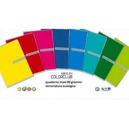 Maxi quaderno monocolore Colorclub 40fg / 80pg - Q