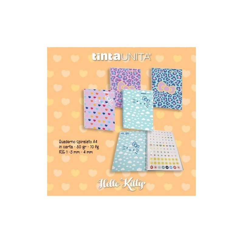 Maxi spiralato Tintaunita 1rigo Hello Kitty