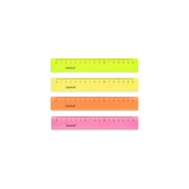 Righello cm.16 Colourbook fluo