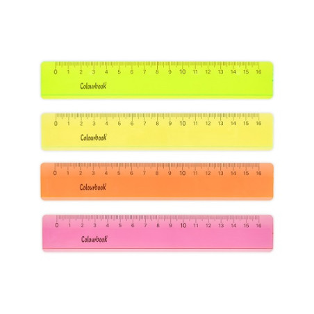 Righello cm.16 Colourbook fluo