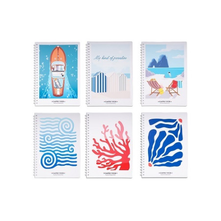 OFFERTA Quaderno A5 con spirale 1rigo– Capri Vice Colourbook
