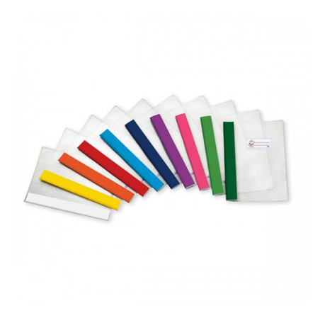 Coprimaxi rinforzati banda colorata BIANCA con portanome