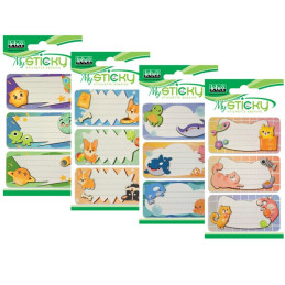 Etichette in busta per quaderni 70x37 6pz x 6fg