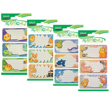 Etichette in busta per quaderni 70x37 6pz x 6fg