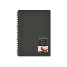 Blocco da disegno Art Book spiralato Sketchbook copertina rigida nera A4 60fg 160gr
